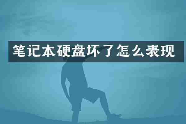 笔记本硬盘坏了怎么表现