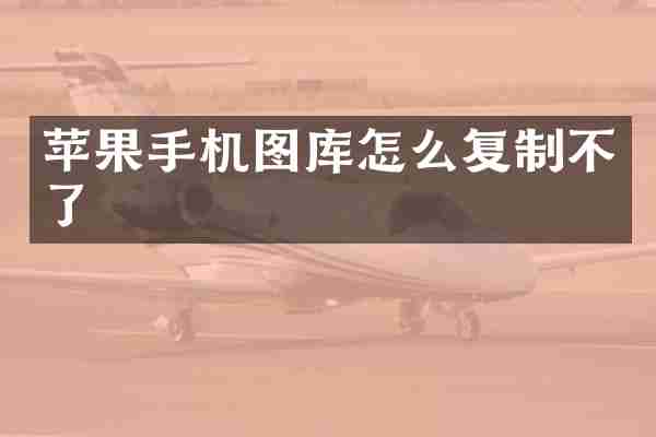 苹果手机图库怎么复制不了