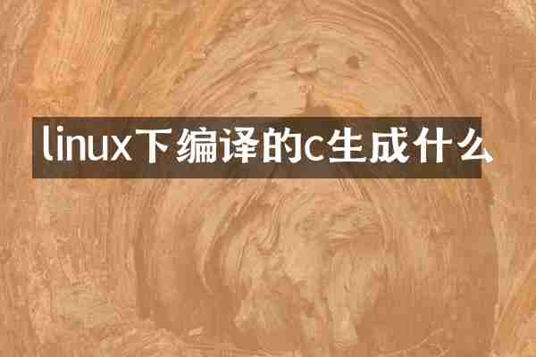 linux下编译的c生成什么
