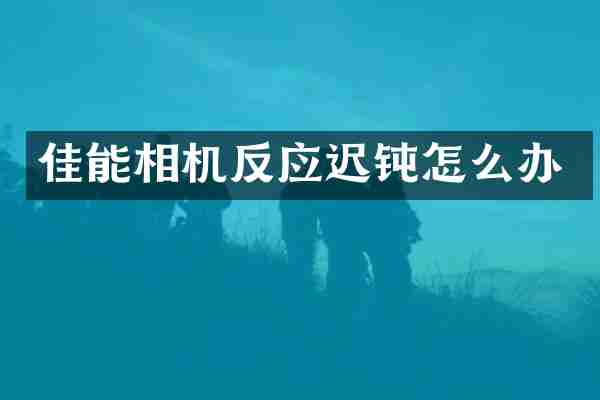 佳能相机反应迟钝怎么办