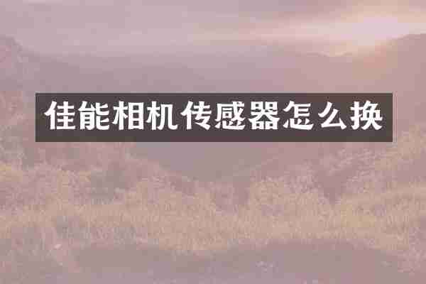 佳能相机传感器怎么换