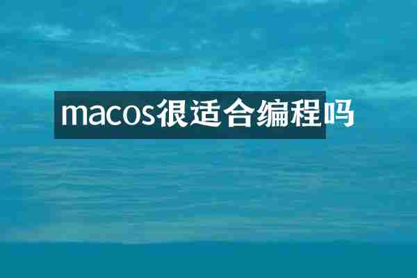 macos很适合编程吗