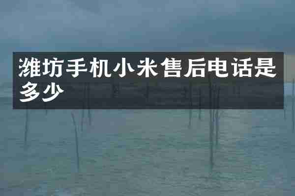 潍坊手机小米售后电话是多少