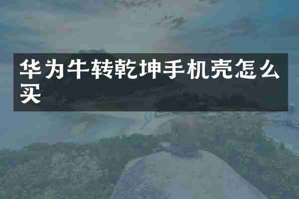 华为牛转乾坤手机壳怎么买