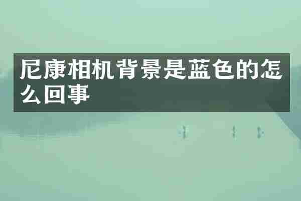 尼康相机背景是蓝色的怎么回事