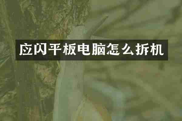 应闪平板电脑怎么拆机