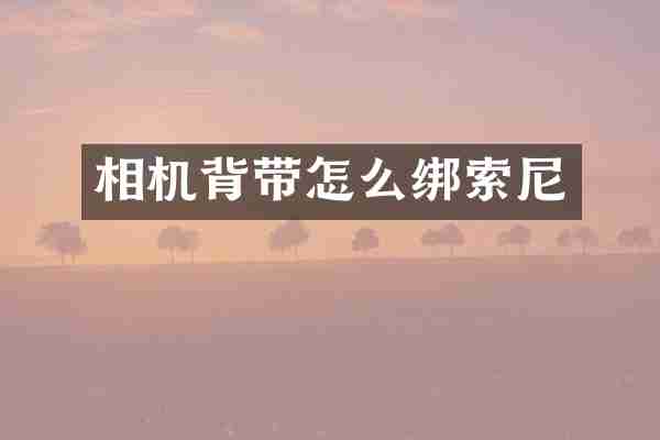 相机背带怎么绑