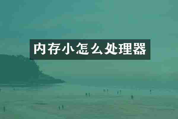 内存小怎么处理器