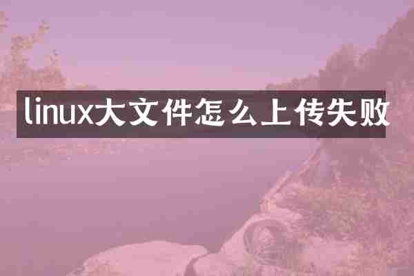 linux大文件怎么上传失败