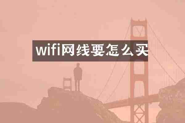 wifi网线要怎么买