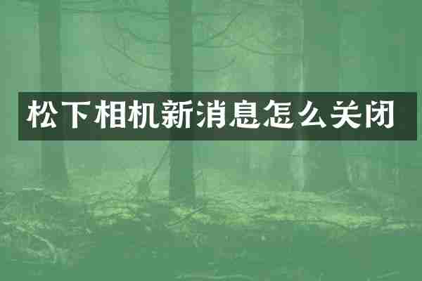 相机新消息怎么关闭
