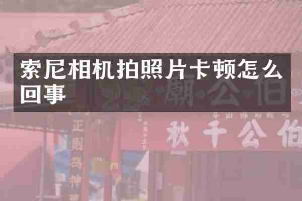 相机拍照片卡顿怎么回事