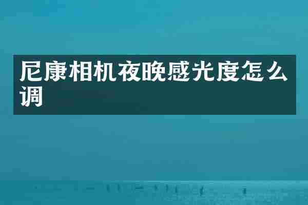 尼康相机夜晚感光度怎么调