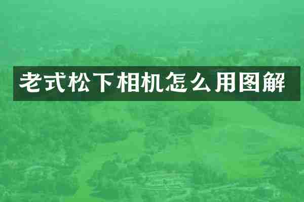 老式松下相机怎么用图解