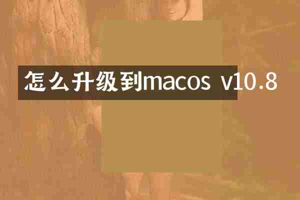 怎么升级到macos v10.8