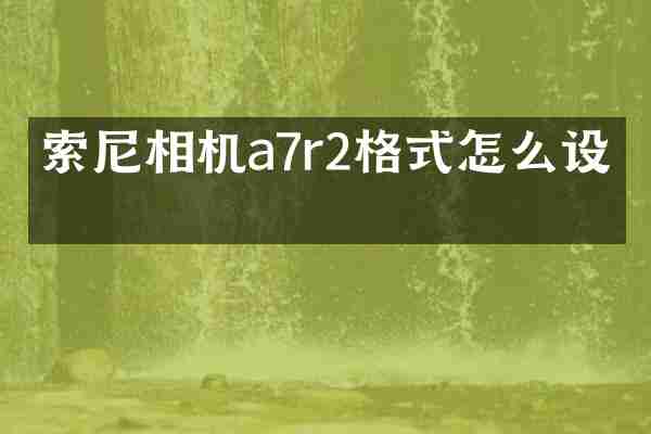 相机a7r2格式怎么设置