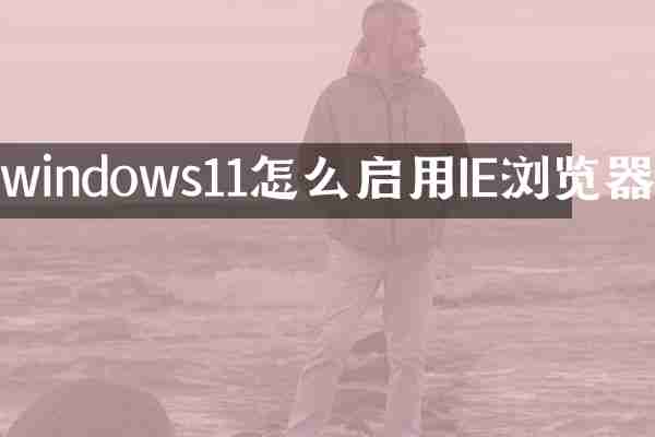 windows11怎么启用IE浏览器