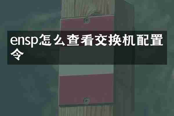 ensp怎么查看交换机配置命令