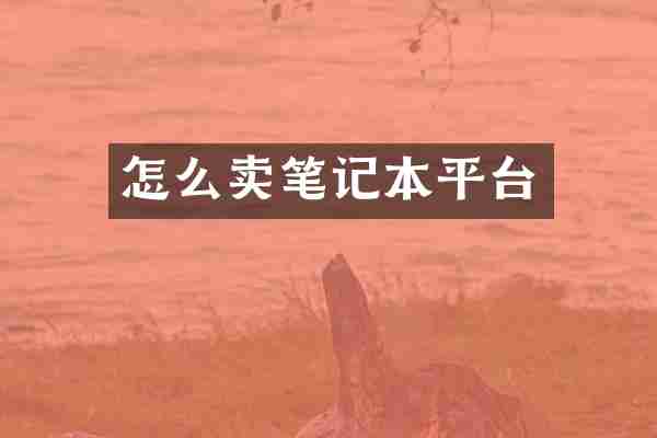 怎么卖笔记本平台