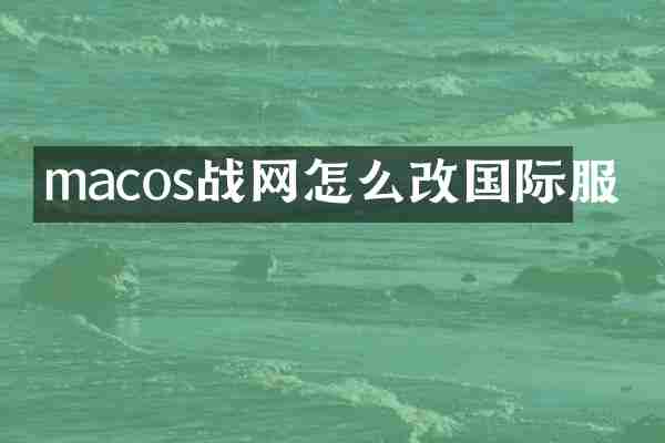 macos战网怎么改国际服