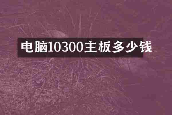 电脑10300主板多少钱