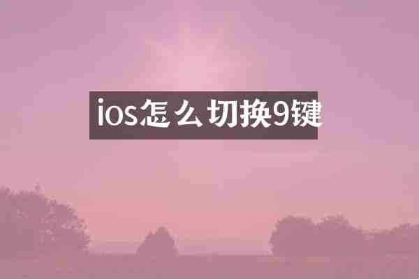 ios怎么切换9键
