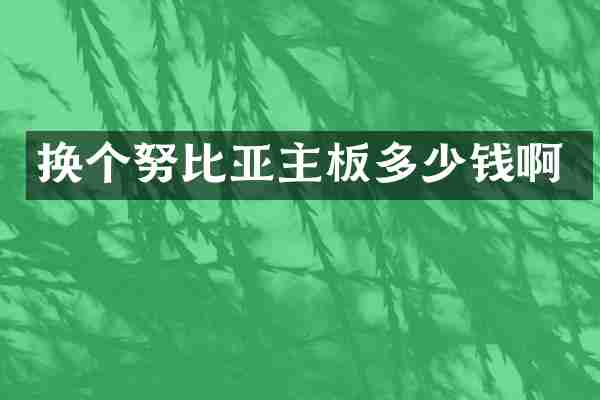 换个努比亚主板多少钱啊