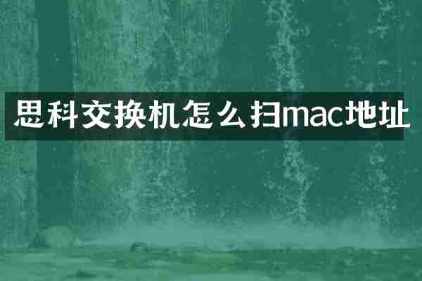 思科交换机怎么扫mac地址