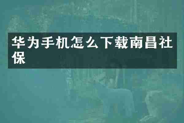 华为手机怎么下载南昌社保