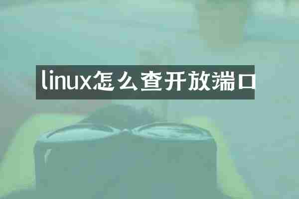 linux怎么查开放端口
