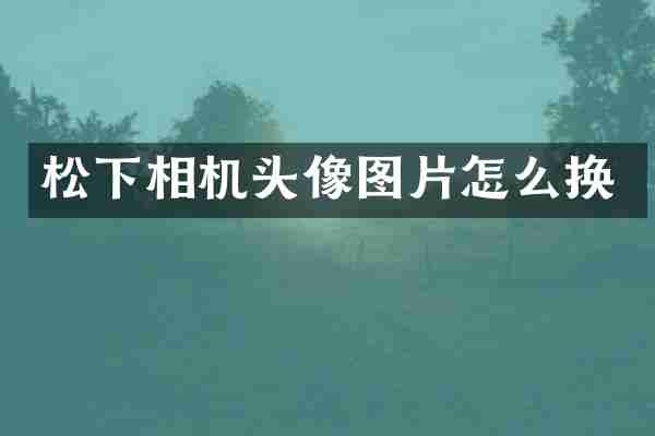 相机头像图片怎么换