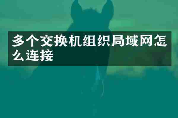 多个交换机组织局域网怎么连接