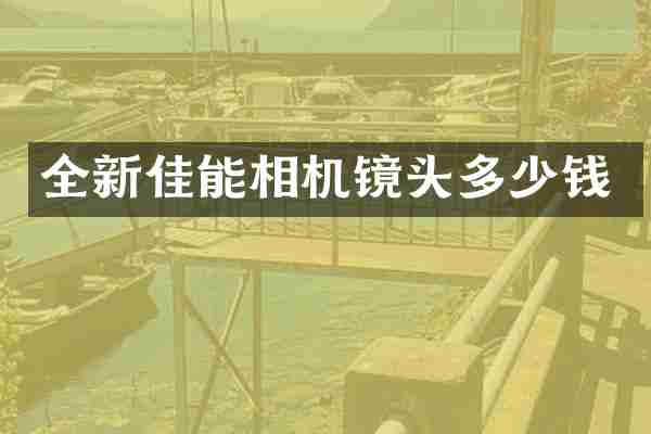全新佳能相机镜头多少钱