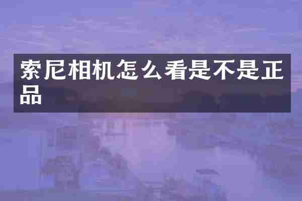 相机怎么看是不是正品