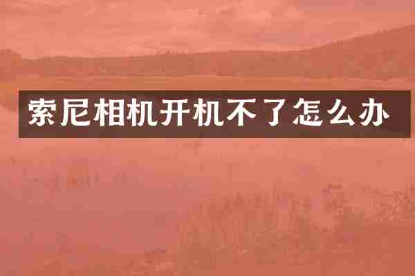 相机开机不了怎么办