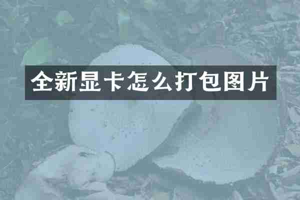 全新显卡怎么打包图片
