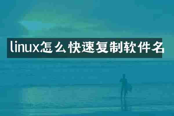 linux怎么快速复制软件名