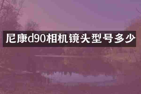 尼康d90相机镜头型号多少