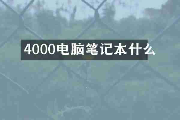 4000电脑笔记本什么