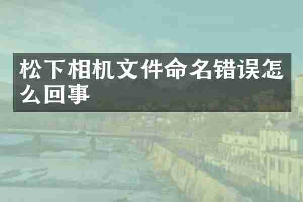 相机文件命名错误怎么回事