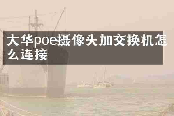 大华poe摄像头加交换机怎么连接