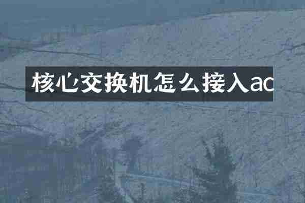 核心交换机怎么接入ac