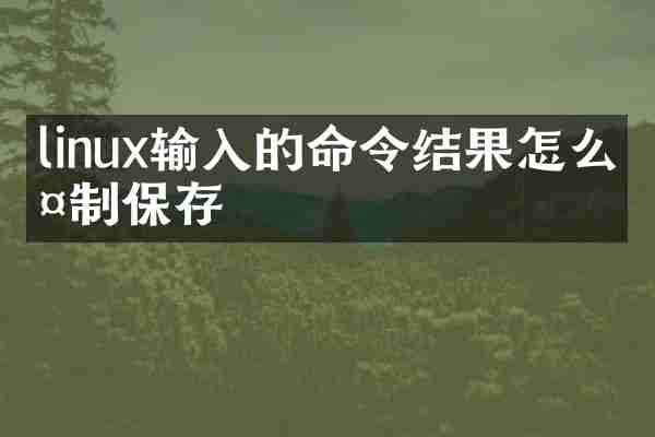 linux输入的命令结果怎么复制保存