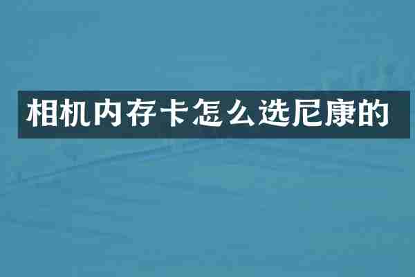 相机内存卡怎么选尼康的