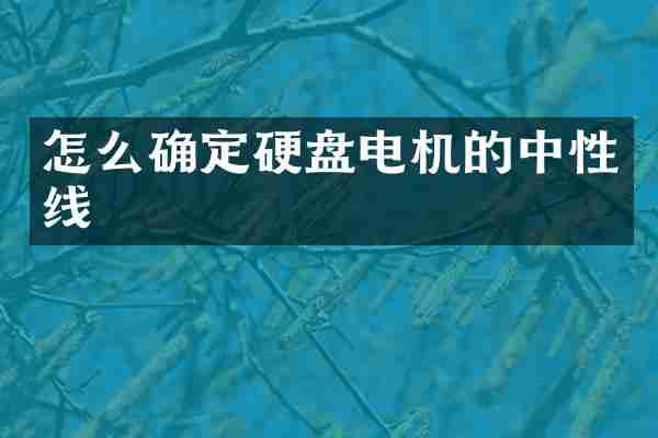 怎么确定硬盘电机的中性线
