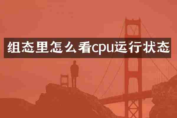 组态里怎么看cpu运行状态