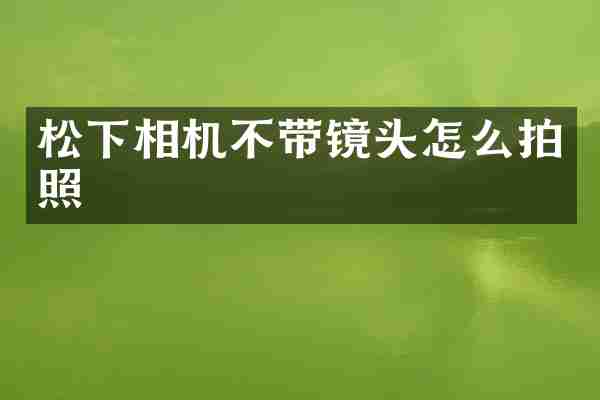 相机不带镜头怎么拍照
