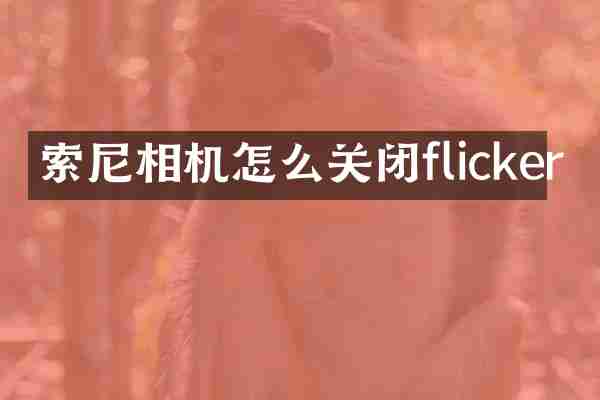 相机怎么关闭flicker