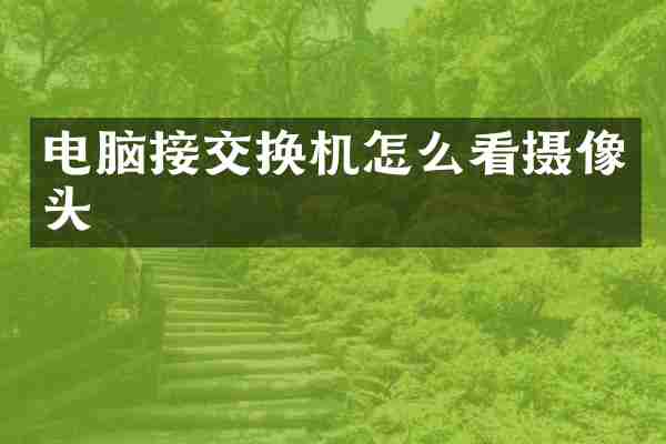 电脑接交换机怎么看摄像头