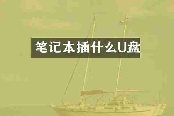 笔记本插什么U盘